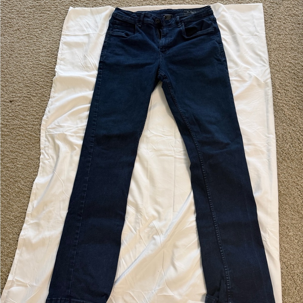 Men’s The Perfect  Jean NYC Dark Blue Stretch Boot Cut Jeans Size 32x34